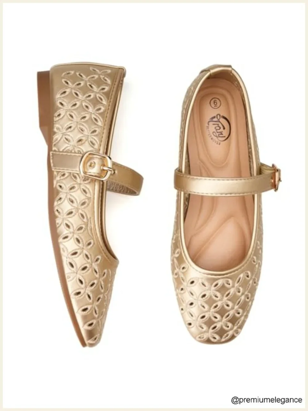 Breathable Cutout Mary Jane Flats with Memory Foam Cushioned Insole